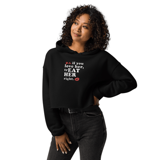 TrEat Her Right Ladies Crop Hoodie