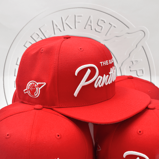 The Black Panthers Snapback - Red Rally Edition - Free Breakfast Apparel