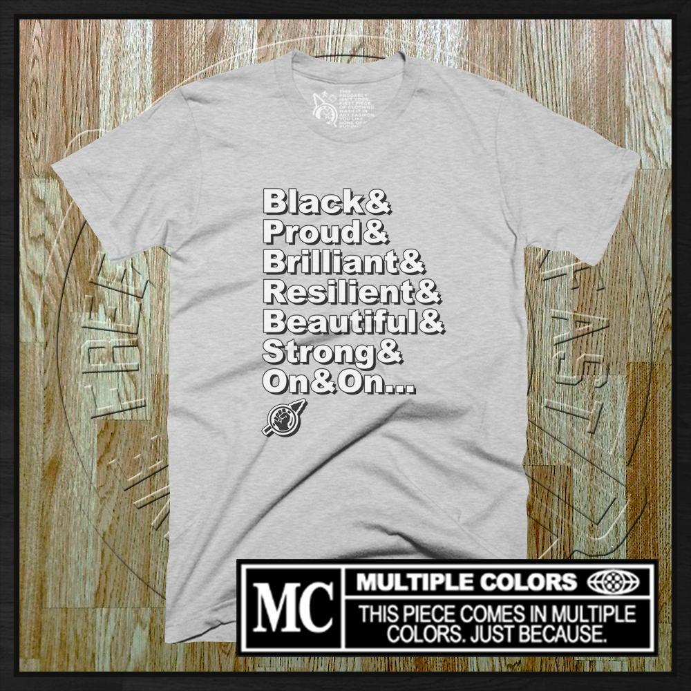 Camiseta "Diga em voz alta (Sou negro e tenho orgulho)"