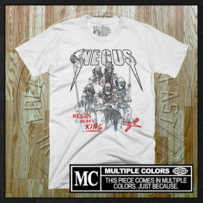 Camiseta "Negus significa Rei" em amárico