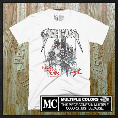 Camiseta "Negus significa Rei" em amárico