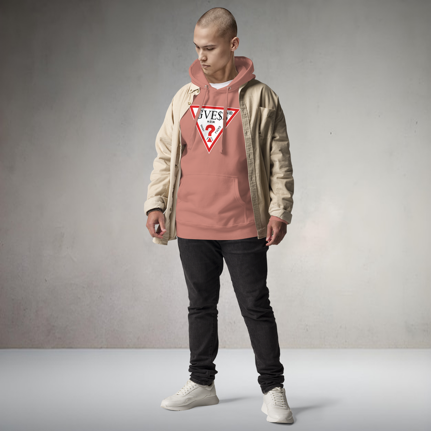 Moletom Zero Fvcks na cor Rosa Pó