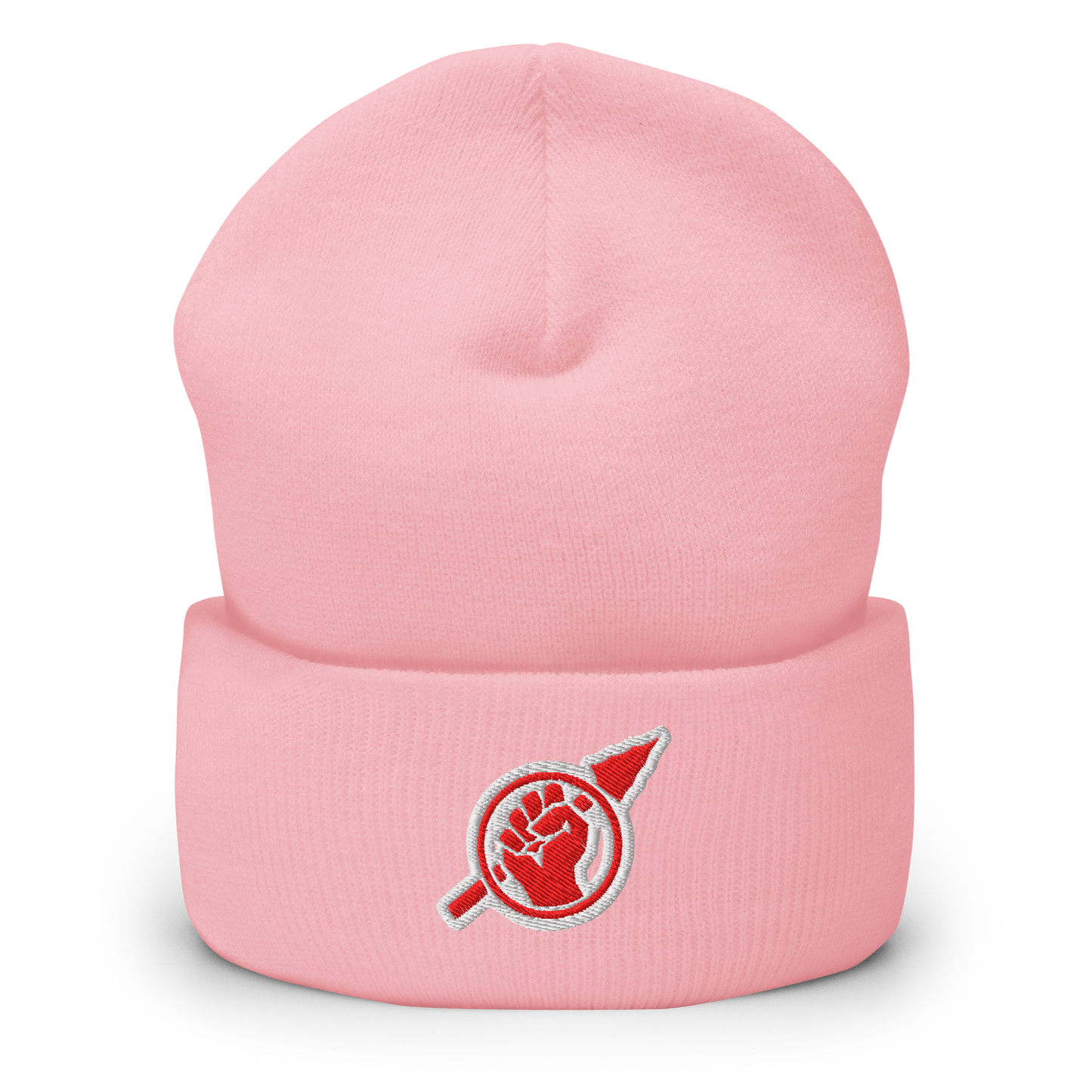 Fist and Spear Hi-Hat Beanie in BabyPink