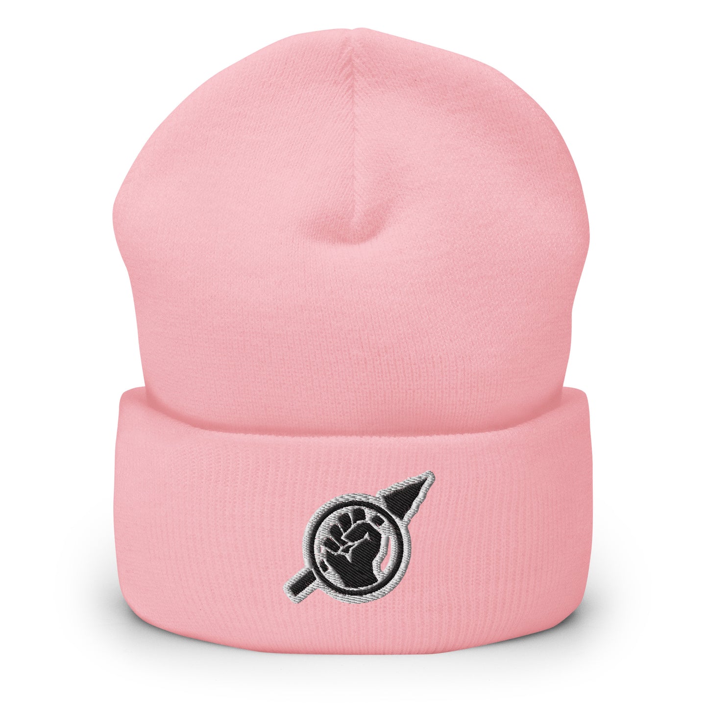 Fist and Spear Hi-Hat Beanie in BabyPink