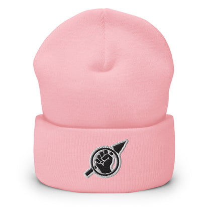Fist and Spear Hi-Hat Beanie in BabyPink