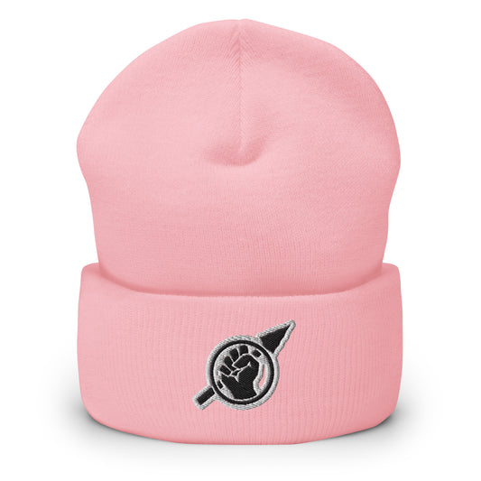Fist and Spear Hi-Hat Beanie in BabyPink