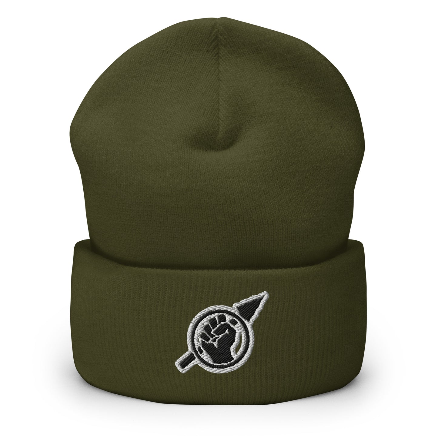 Fist and Spear Hi-Hat Beanie in OliveGreen