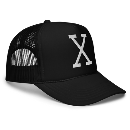 O X Foam Trucker em preto jato