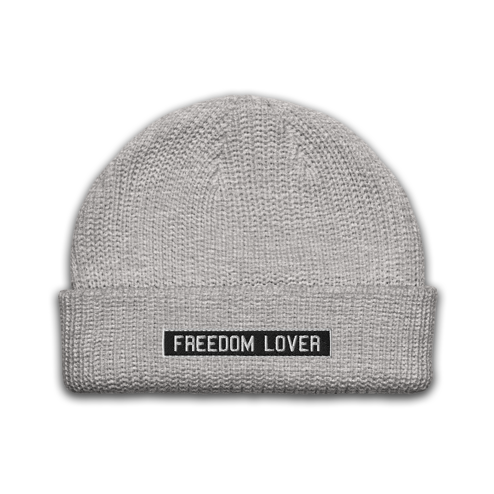 Gorro Freedom Lovers na cor cinza mesclado