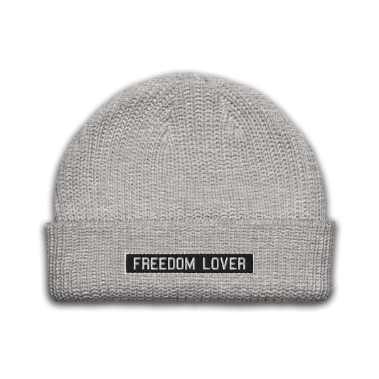 Gorro Freedom Lovers na cor cinza mesclado