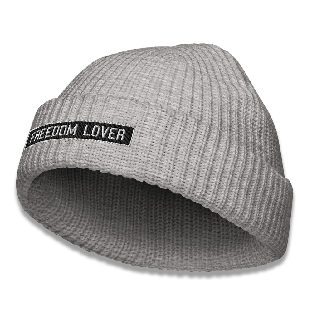 Gorro Freedom Lovers na cor cinza mesclado