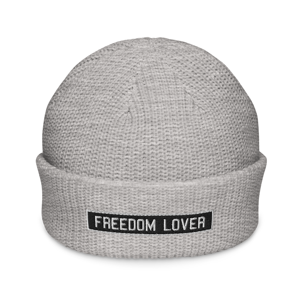 Gorro Freedom Lovers na cor cinza mesclado