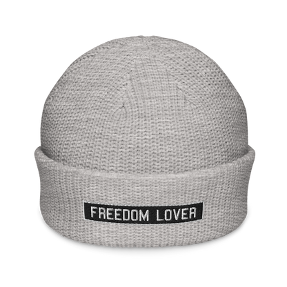 Gorro Freedom Lovers na cor cinza mesclado