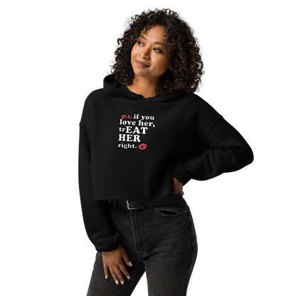 Moletom cropped feminino Treat Her Right