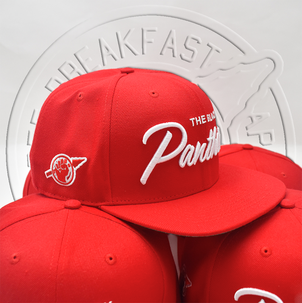 The Black Panthers Snapback - Red Rally Edition - Free Breakfast Apparel