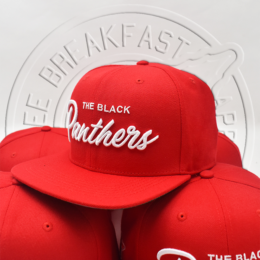 The Black Panthers Snapback - Red Rally Edition - Free Breakfast Apparel